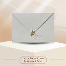 LACRE PARA CONVITE FOLHA LINEA BOTÂNICA 4,0cm - Noiva de Laco