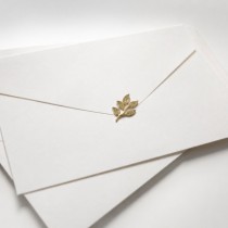 LACRE PARA CONVITE FOLHA LINEA BOTÂNICA 4,0cm - Noiva de Laco