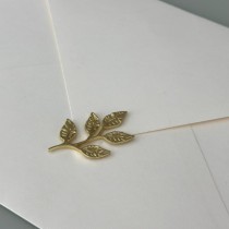 LACRE PARA CONVITE FOLHA LINEA BOTÂNICA 6,0cm - Noiva de Laco