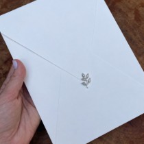 LACRE PARA CONVITE FOLHA LINEA BOTÂNICA 2,5 - Noiva de Laco