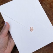 LACRE PARA CONVITE FOLHA LINEA BOTÂNICA 2,5 - Noiva de Laco